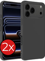 BTH BTH iPhone 17 Pro Max Hoesje Siliconen - Zwart - 2 PACK