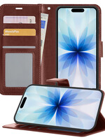 BTH BTH iPhone 17 Hoesje Bookcase - Bruin
