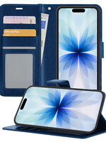 BTH BTH iPhone 17 Hoesje Bookcase - Donkerblauw