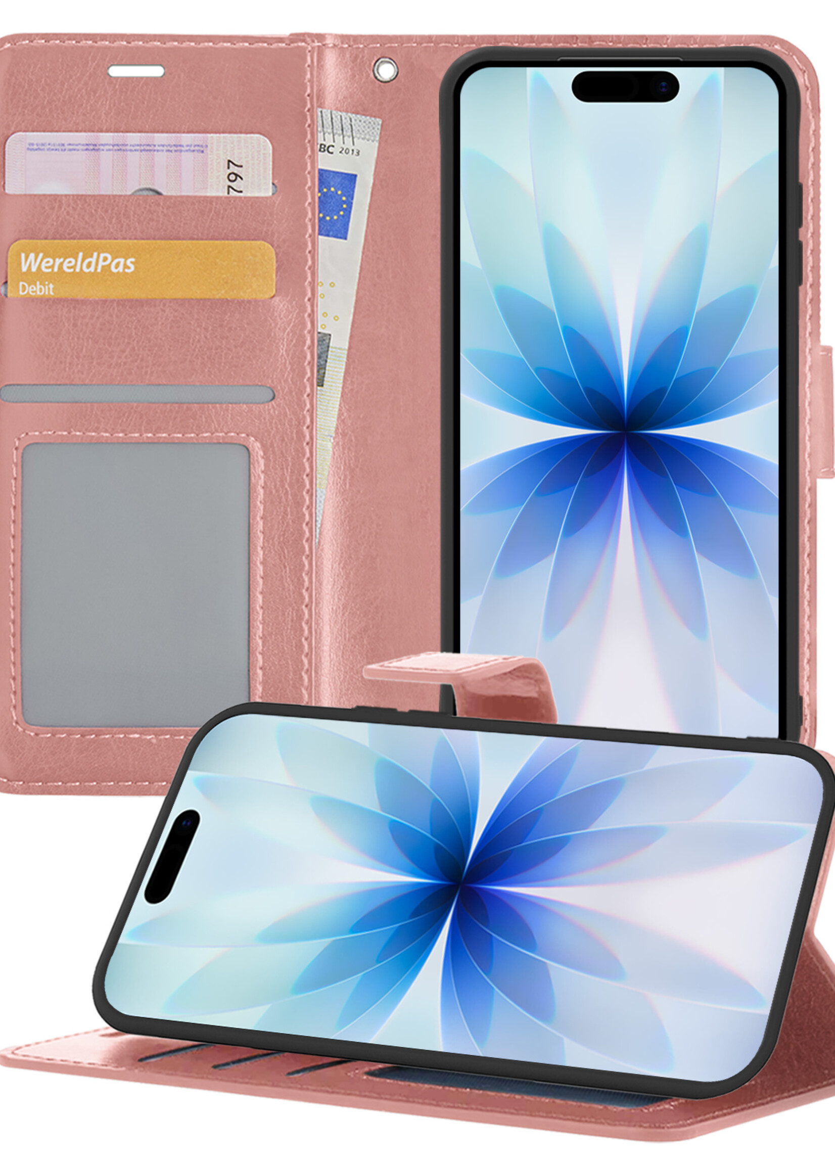 BTH BTH iPhone 17 Hoesje Bookcase - Rose Goud