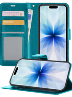 BTH BTH iPhone 17 Hoesje Bookcase - Turquoise