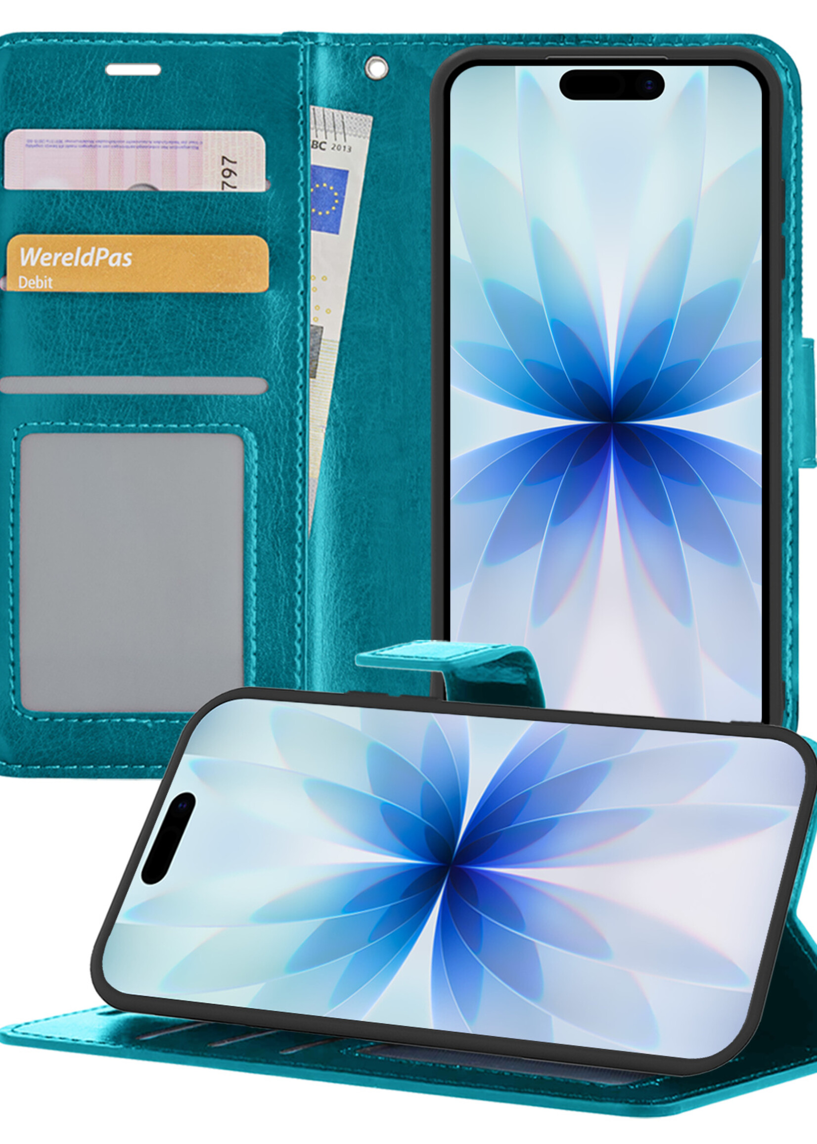 BTH BTH iPhone 17 Hoesje Bookcase - Turquoise