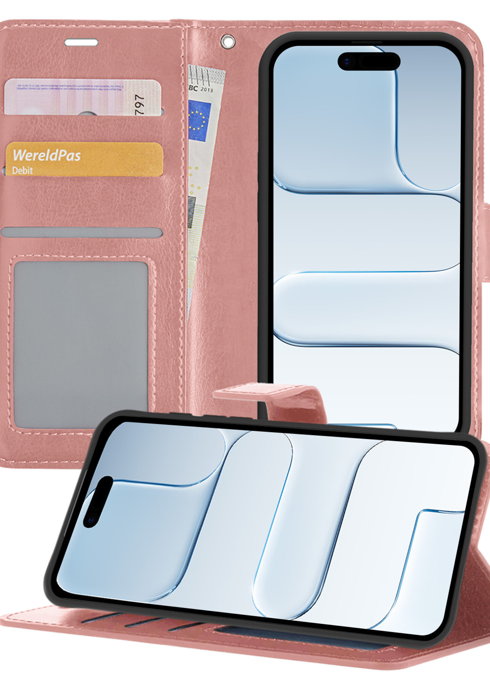 BTH BTH iPhone Air Hoesje Bookcase - Rose Goud