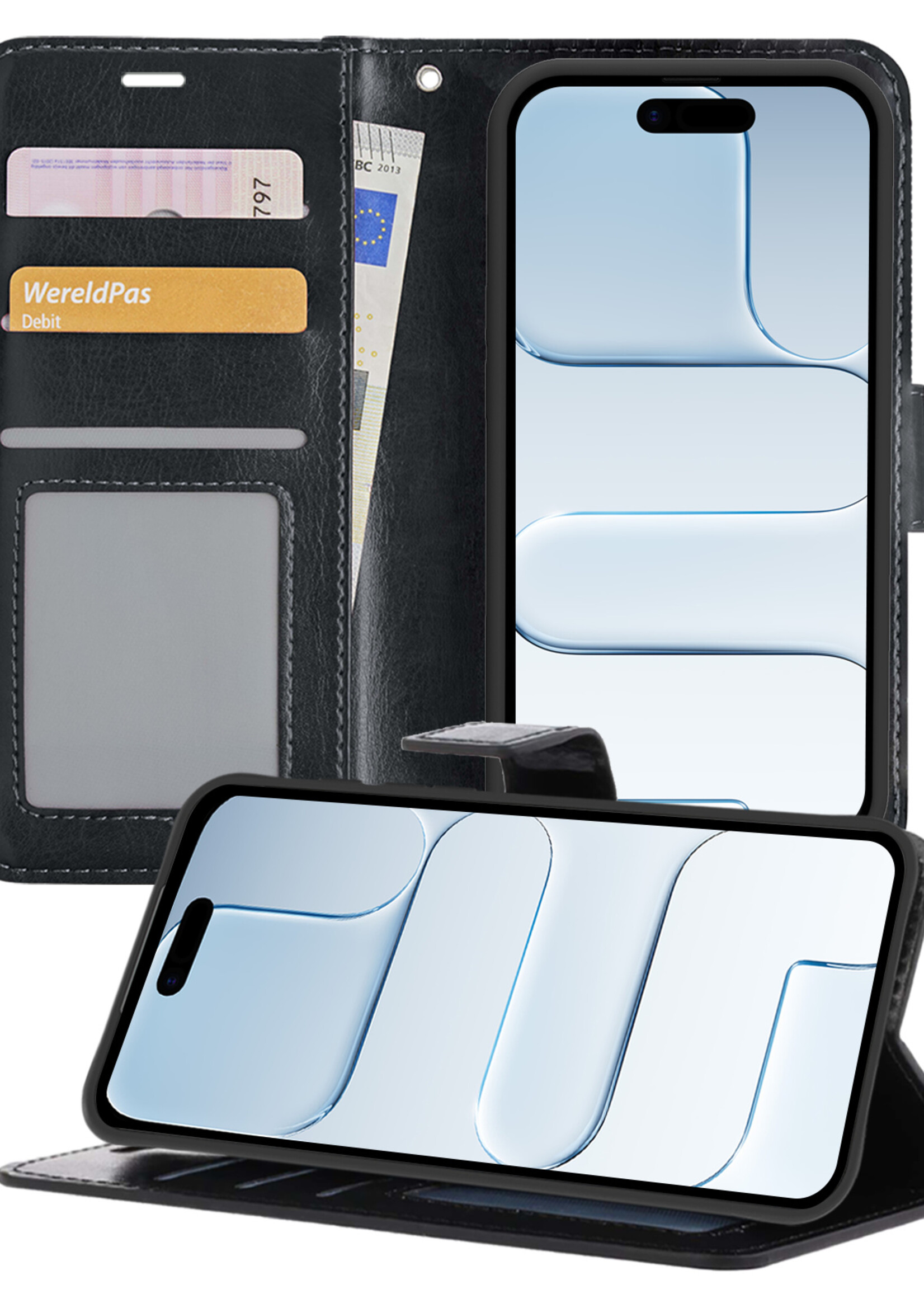 BTH BTH iPhone Air Hoesje Bookcase - Zwart