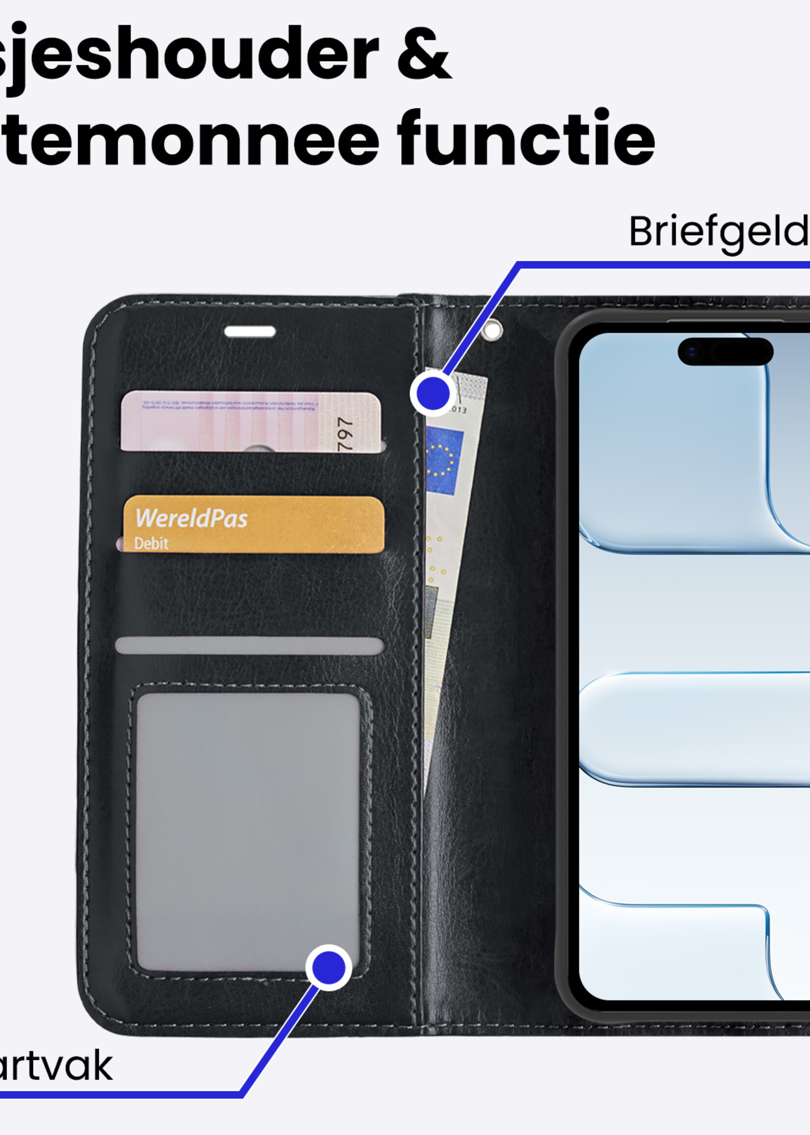 BTH BTH iPhone Air Hoesje Bookcase - Zwart