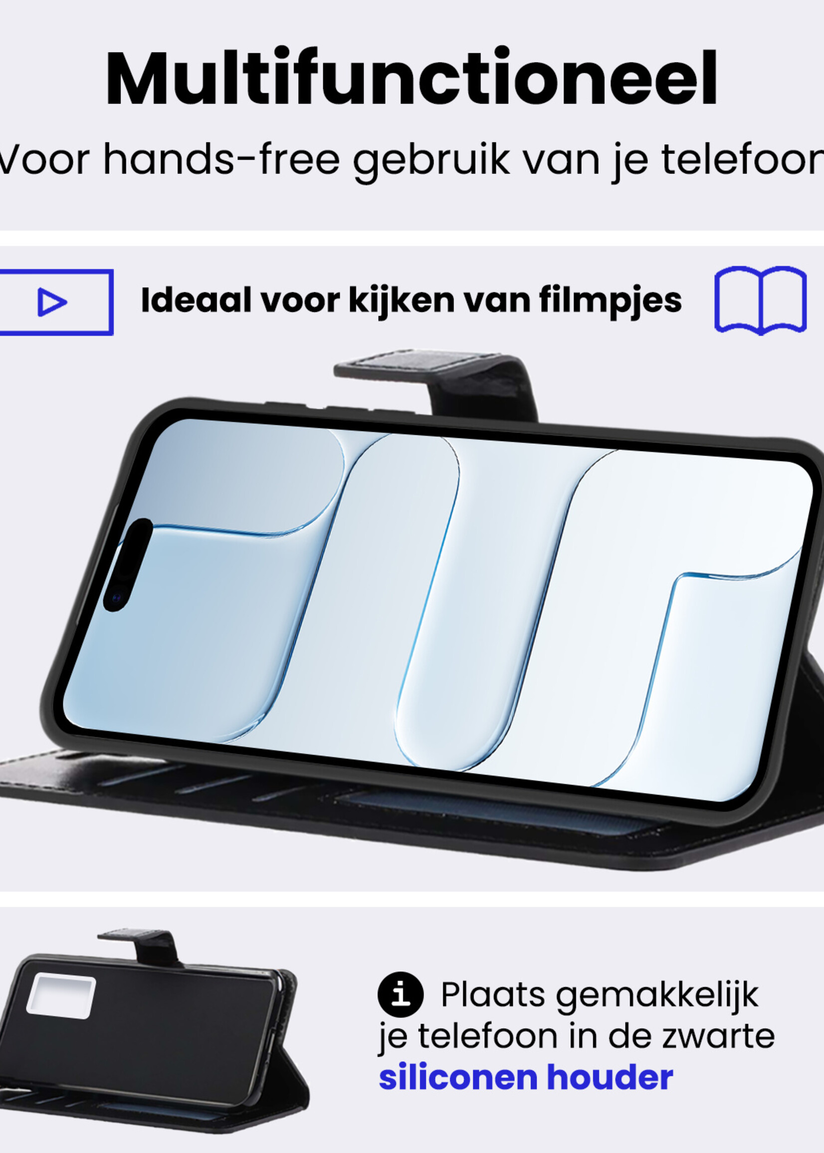 BTH BTH iPhone Air Hoesje Bookcase - Zwart