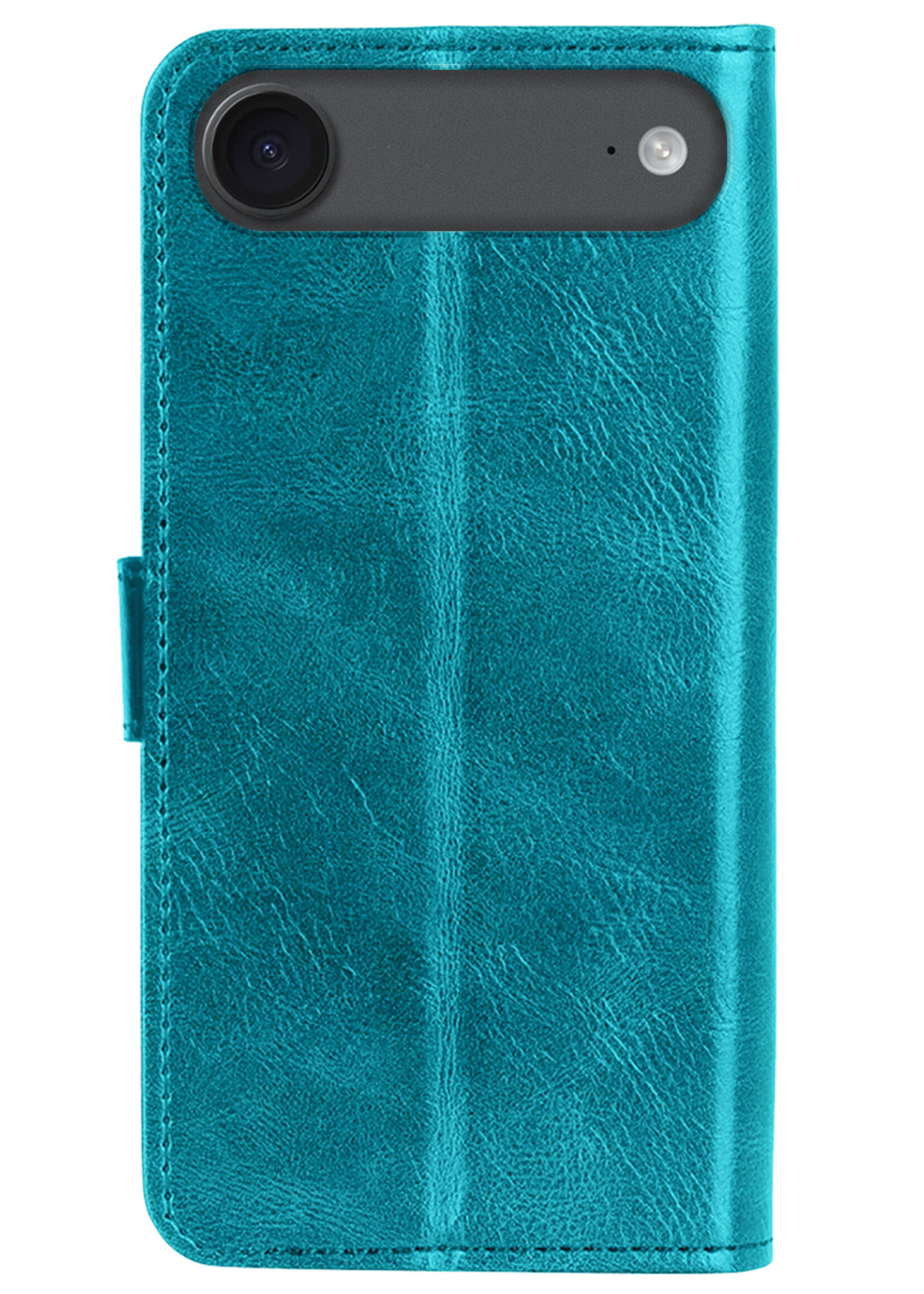 BTH BTH iPhone Air Hoesje Bookcase Met Screenprotector - Turquoise