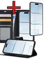 BTH BTH iPhone Air Hoesje Bookcase Met Screenprotector - Zwart
