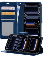 BTH BTH iPhone 17 Pro Hoesje Bookcase - Donkerblauw