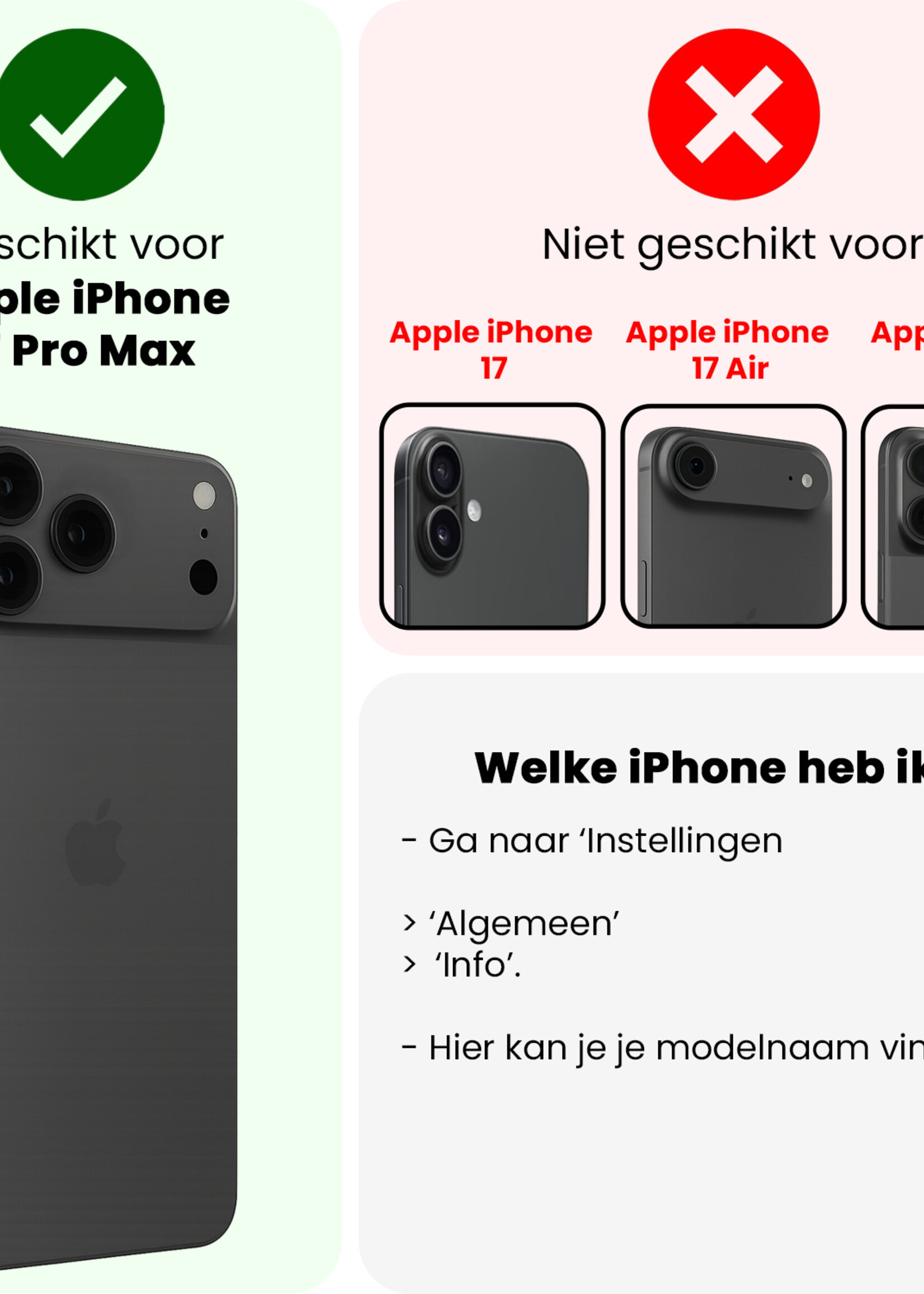 BTH BTH iPhone 17 Pro Max Hoesje Bookcase - Bruin