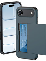 BTH BTH iPhone Air Hoesje Pashouder Hard - Donker Blauw