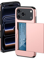 BTH BTH iPhone 17 Pro Hoesje Pashouder Hard - Rosé Goud