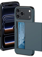 BTH BTH iPhone 17 Pro Max Hoesje Pashouder Hard - Donker Blauw