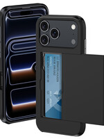 BTH BTH iPhone 17 Pro Max Hoesje Pashouder Hard - Zwart