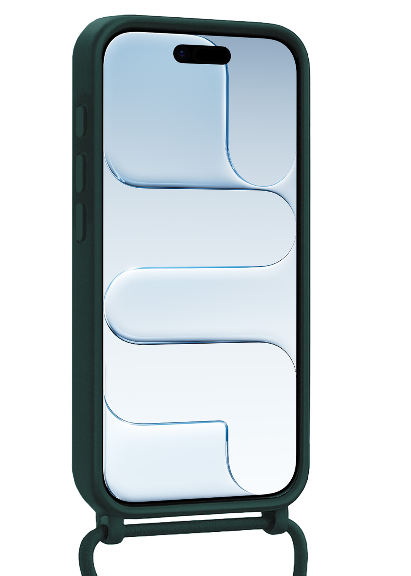 BTH BTH iPhone Air Hoesje Pashouder met Koord - Donkergroen - 2 PACK