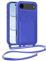 BTH BTH iPhone Air Hoesje Pashouder met Koord - Fel Blauw