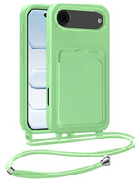 BTH BTH iPhone Air Hoesje Pashouder met Koord - Groen
