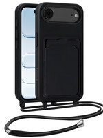 BTH BTH iPhone Air Hoesje Pashouder met Koord - Zwart