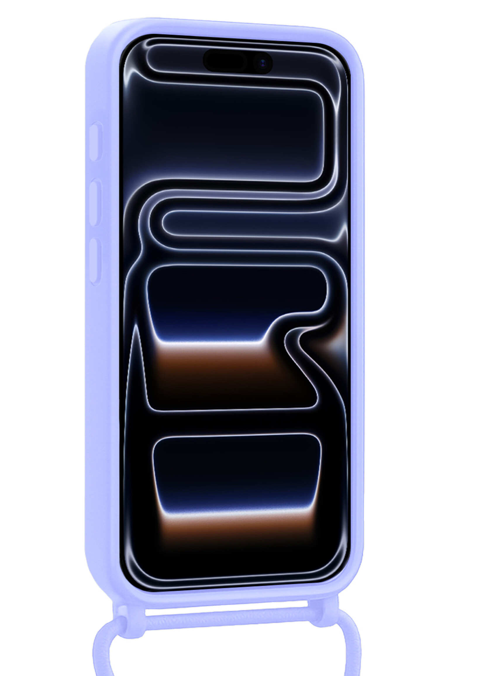 BTH BTH iPhone 17 Pro Hoesje Pashouder met Koord - Lila