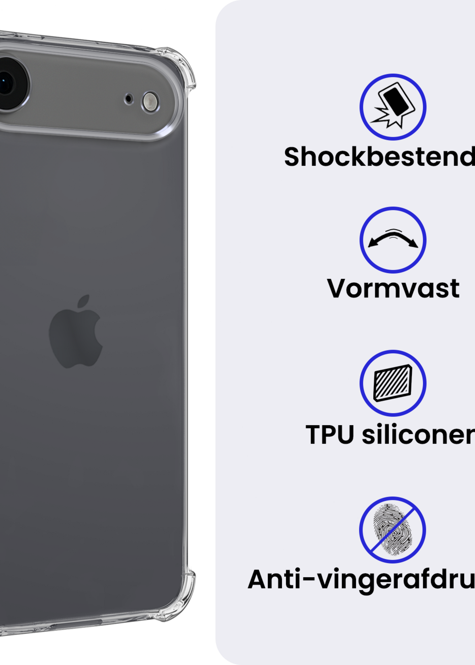 BTH BTH iPhone Air Hoesje Shockproof - Transparant