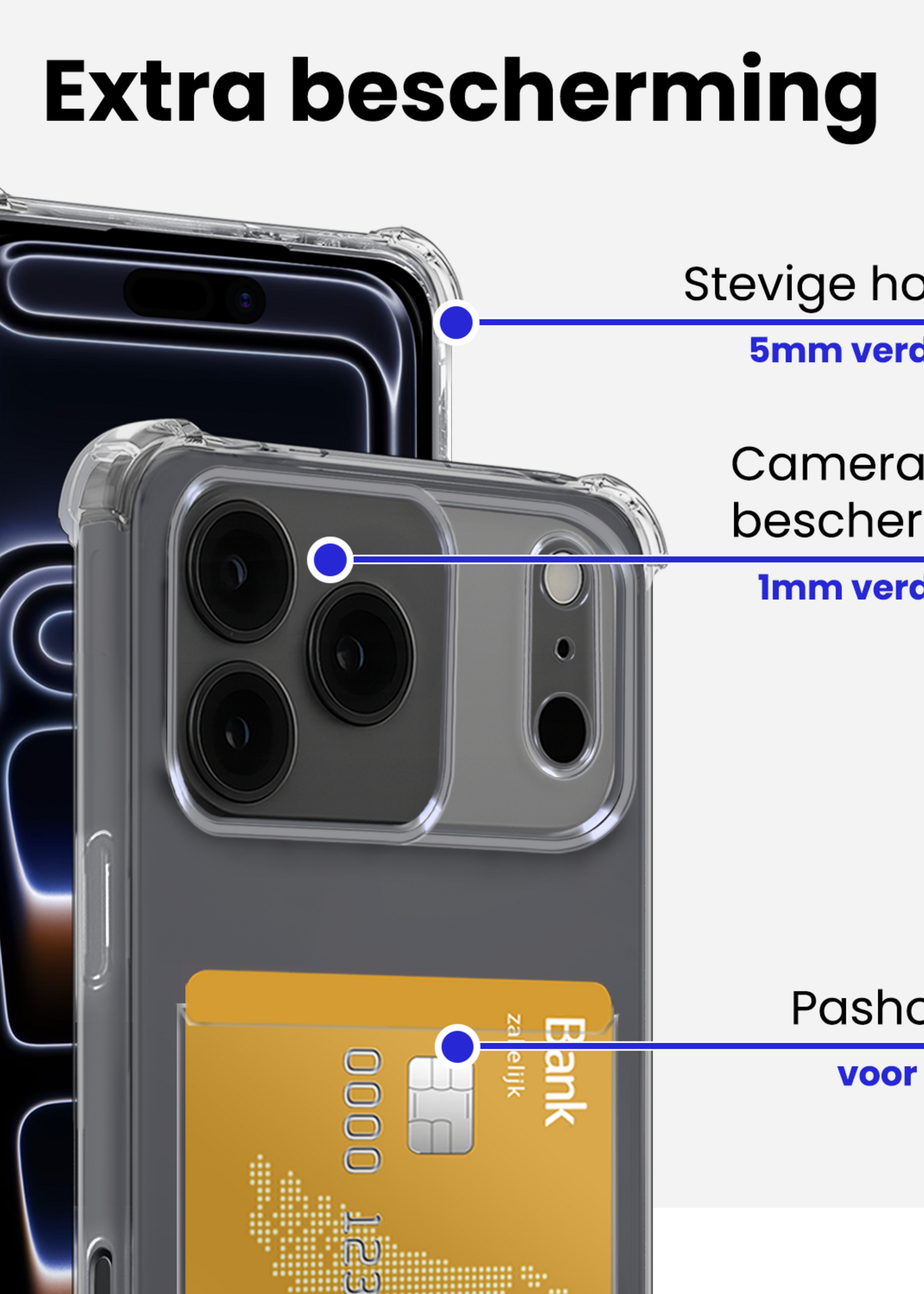 BTH BTH iPhone 17 Pro Hoesje Pashouder