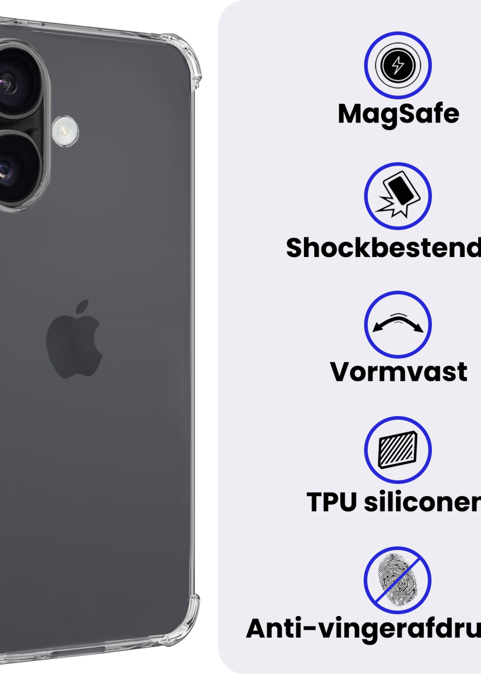 BTH BTH iPhone 17 Magsafe Hoesje - Transparant