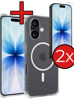 BTH BTH iPhone 17 Magsafe Hoesje Transparant Met 2x Screenprotector