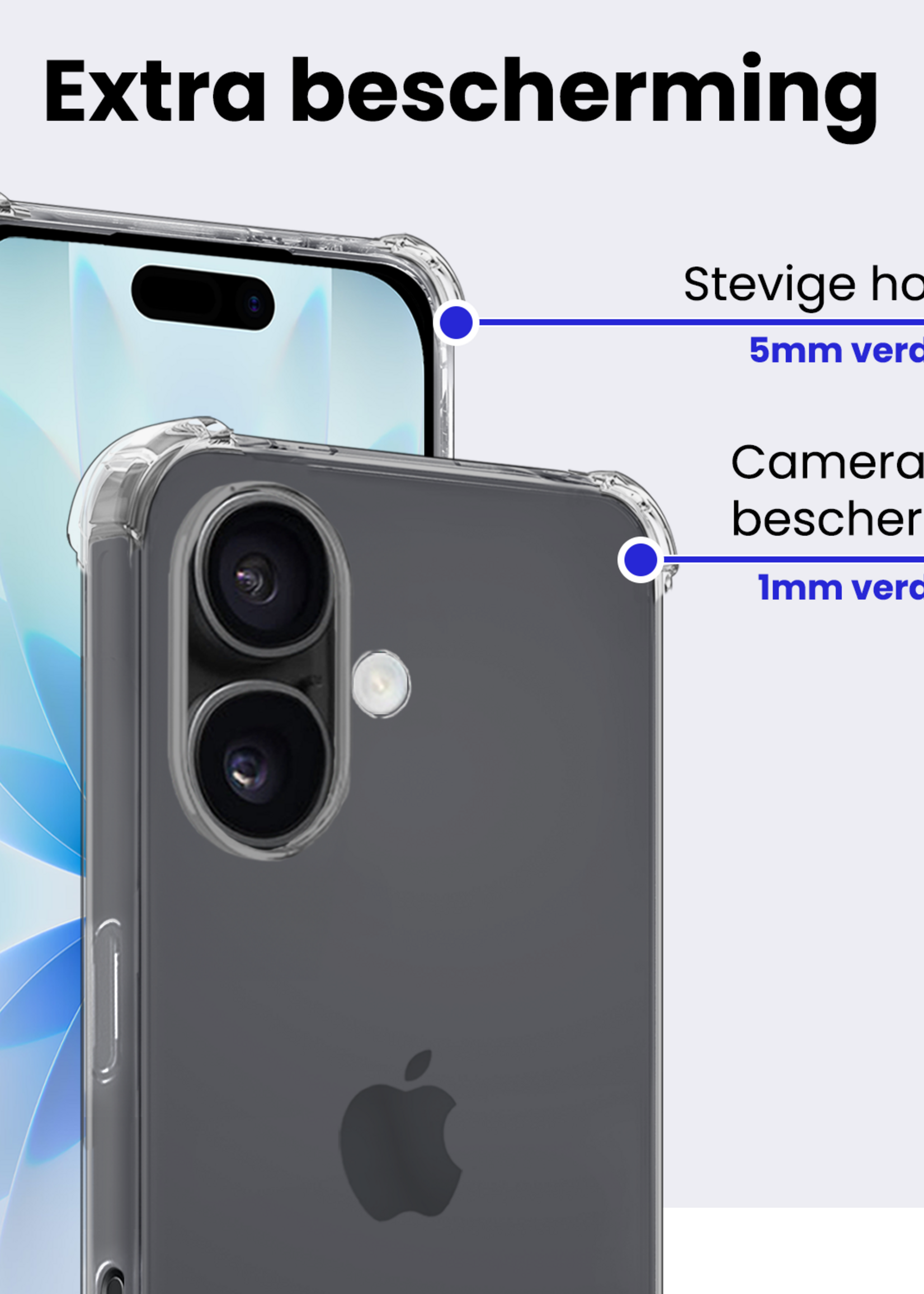 BTH BTH iPhone 17 Magsafe Hoesje Transparant Met 2x Screenprotector