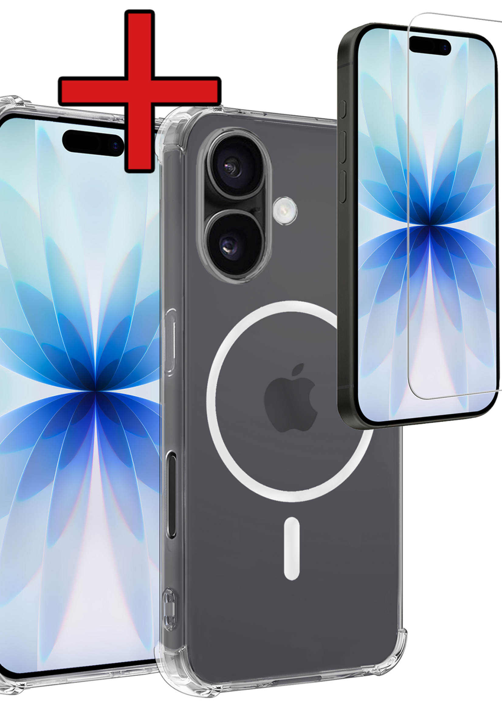 BTH BTH iPhone 17 Magsafe Hoesje Transparant Met Screenprotector