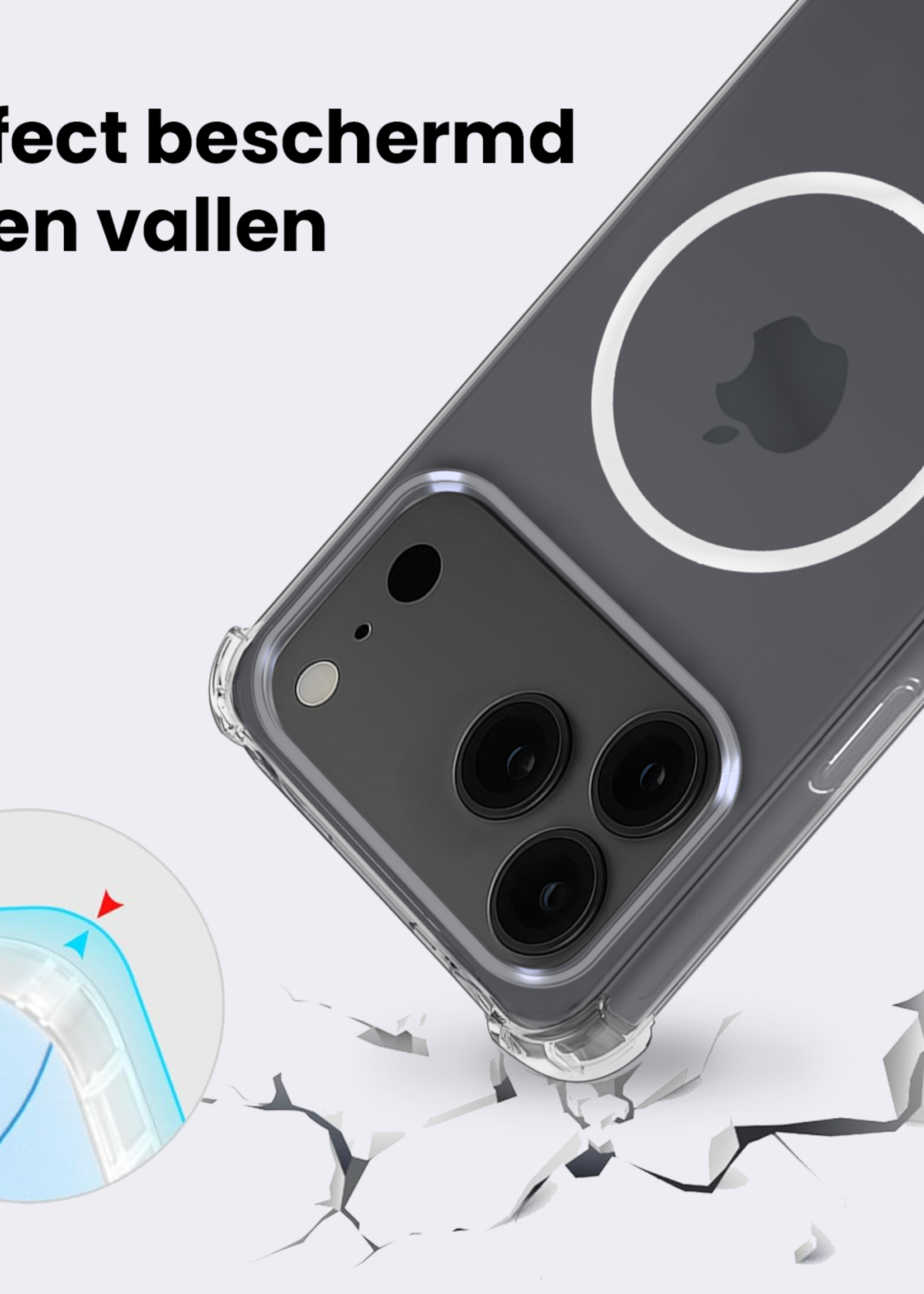 BTH BTH iPhone 17 Pro Magsafe Hoesje - Transparant