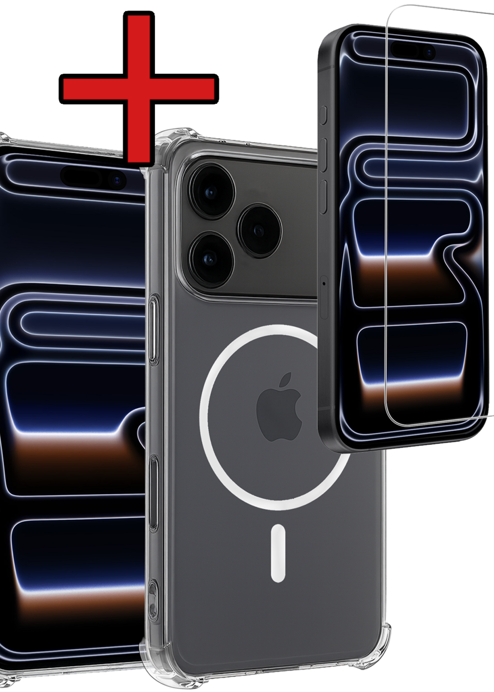 BTH BTH iPhone 17 Pro Magsafe Hoesje Transparant Met Screenprotector