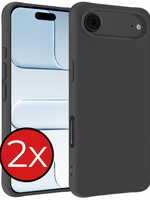 BTH BTH iPhone Air Hoesje Siliconen - Zwart - 2 PACK