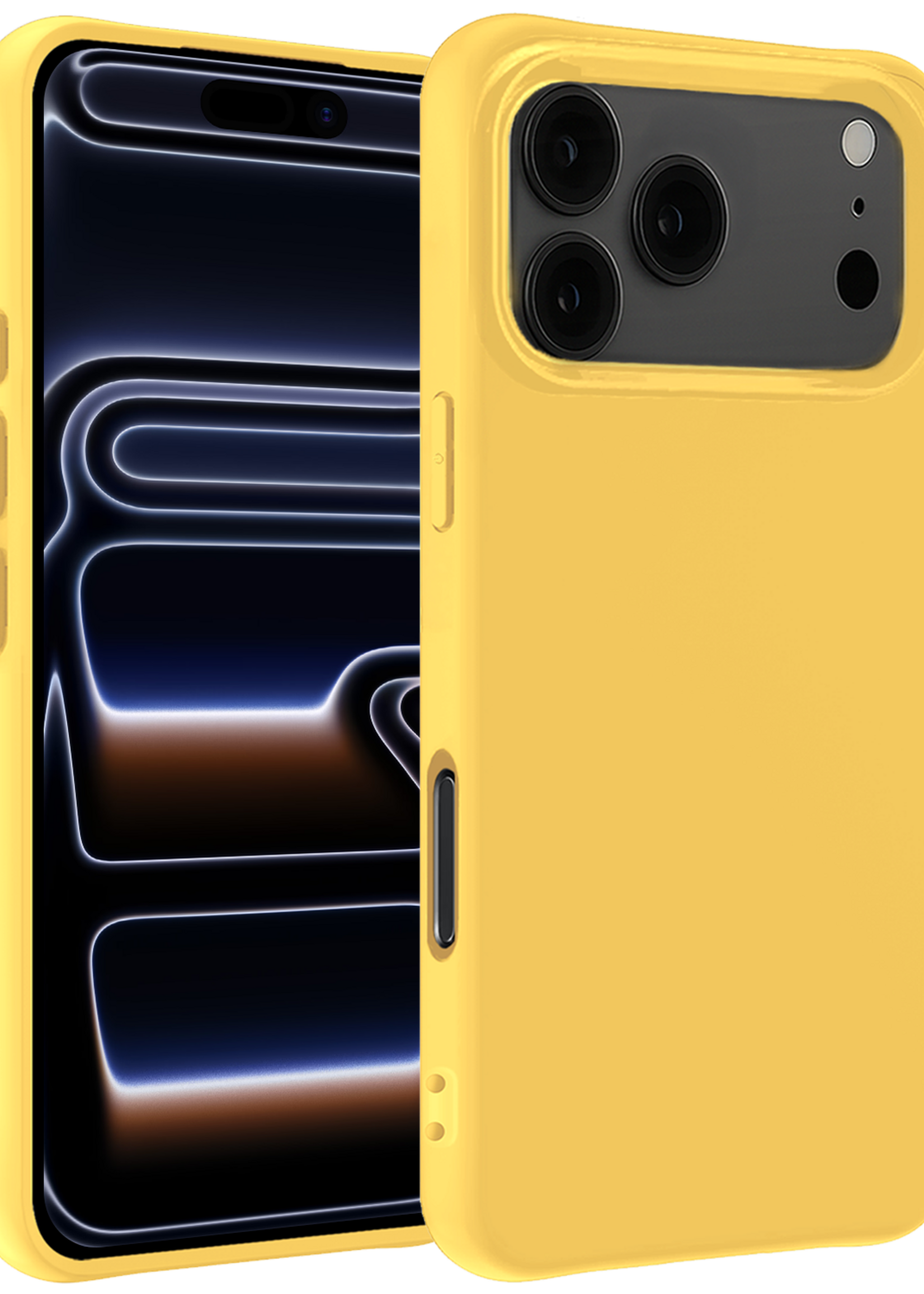 BTH BTH iPhone 17 Pro Hoesje Siliconen - Geel