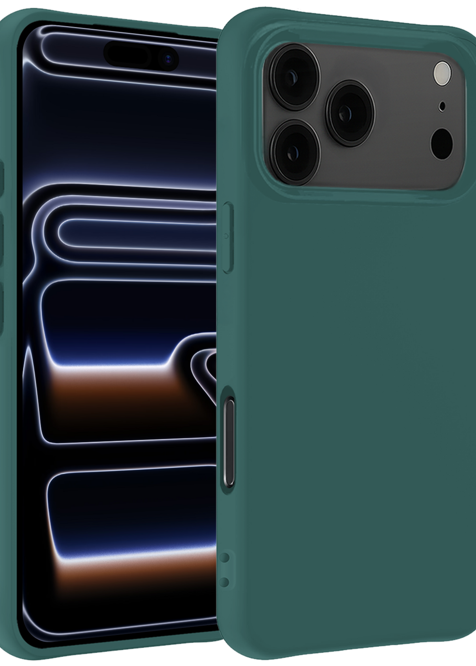 BTH BTH iPhone 17 Pro Max Hoesje Siliconen - Donkergroen