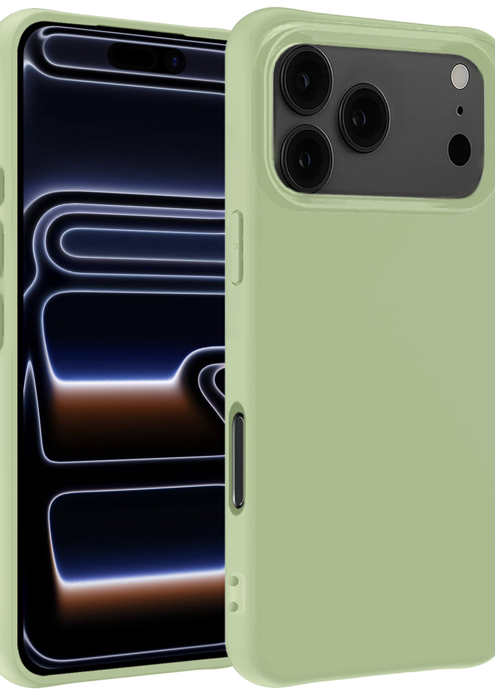 BTH BTH iPhone 17 Pro Max Hoesje Siliconen - Groen - 2 PACK