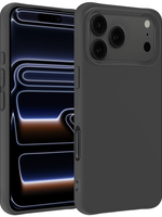 BTH BTH iPhone 17 Pro Max Hoesje Siliconen - Zwart