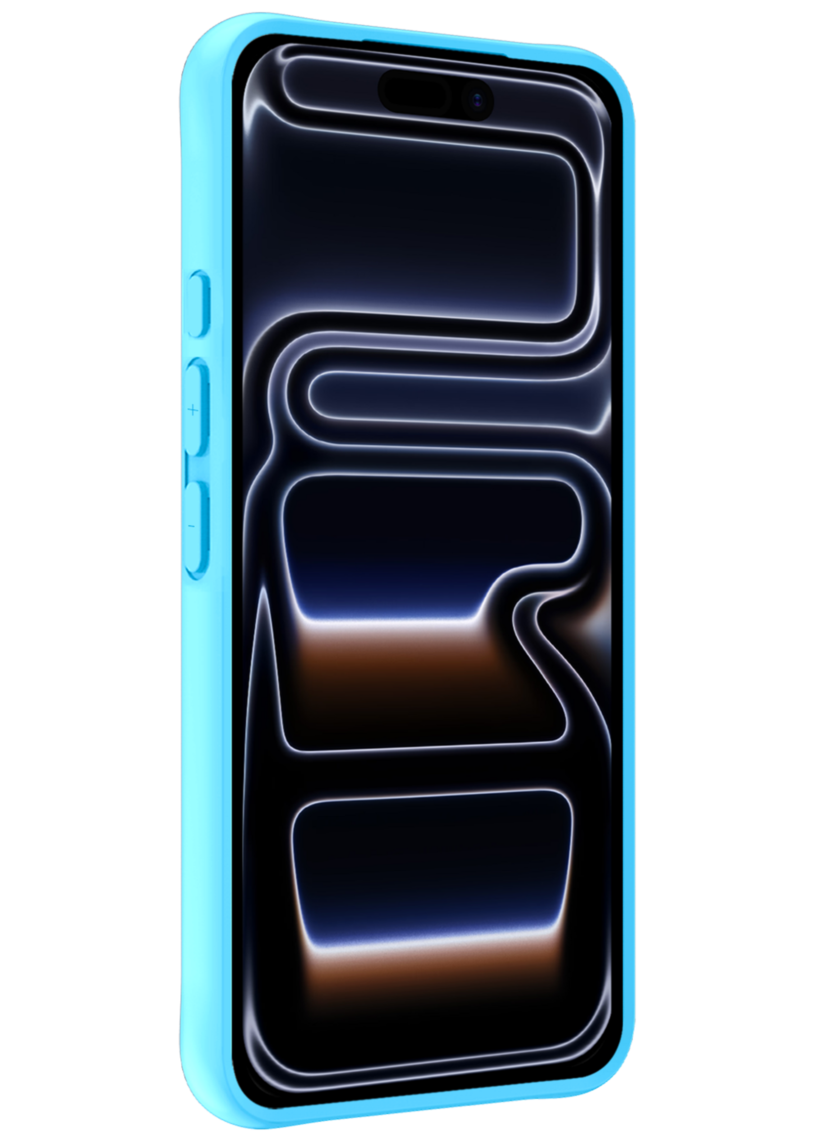 BTH BTH iPhone 17 Pro Max Hoesje Siliconen Met Screenprotector Met Dichte Notch - Lichtblauw