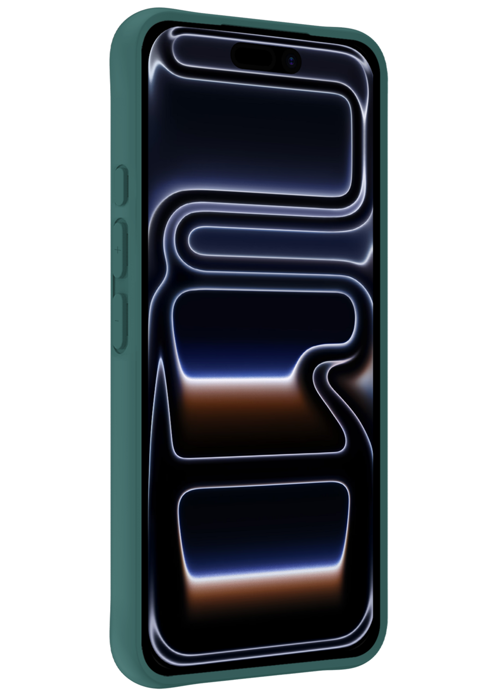 BTH BTH iPhone 17 Pro Max Hoesje Siliconen Met 2x Screenprotector Met Dichte Notch - Donkergroen