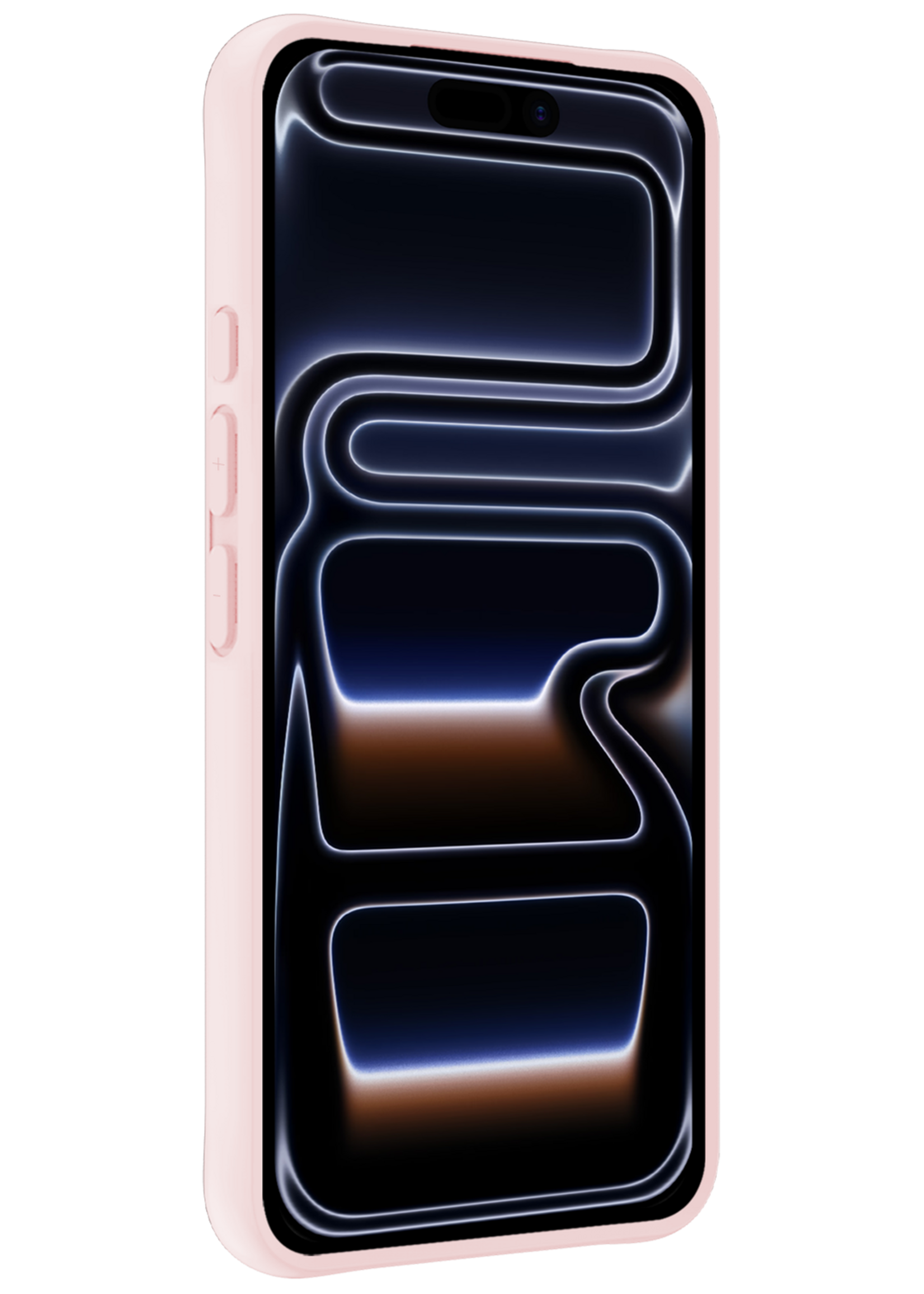 BTH BTH iPhone 17 Pro Max Hoesje Siliconen Met 2x Screenprotector Met Dichte Notch - Lichtroze