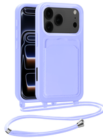 BTH BTH iPhone 17 Pro Max Hoesje Pashouder met Koord - Lila