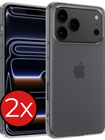 BTH BTH iPhone 17 Pro Hoesje Siliconen - Transparant - 2 PACK