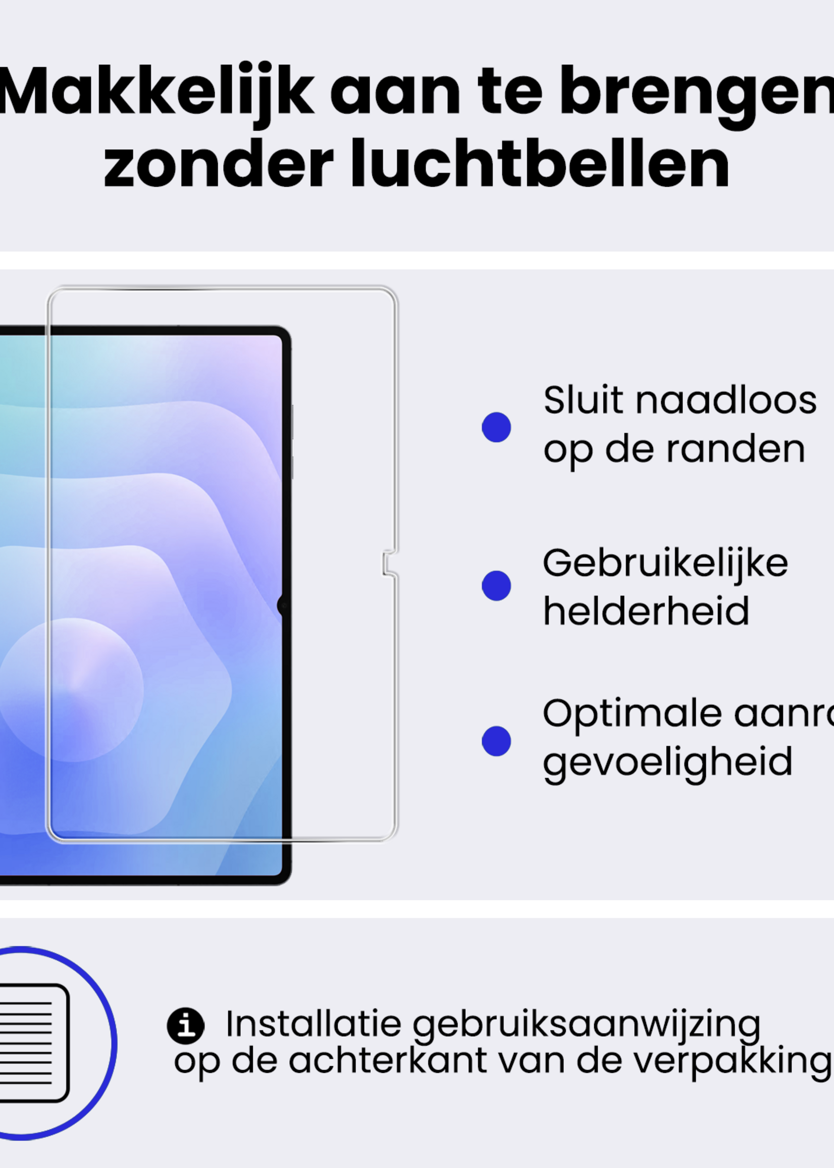 BTH BTH Samsung Galaxy Tab S11 Ultra Toetsenbordhoes Met Screenprotector - Zwart