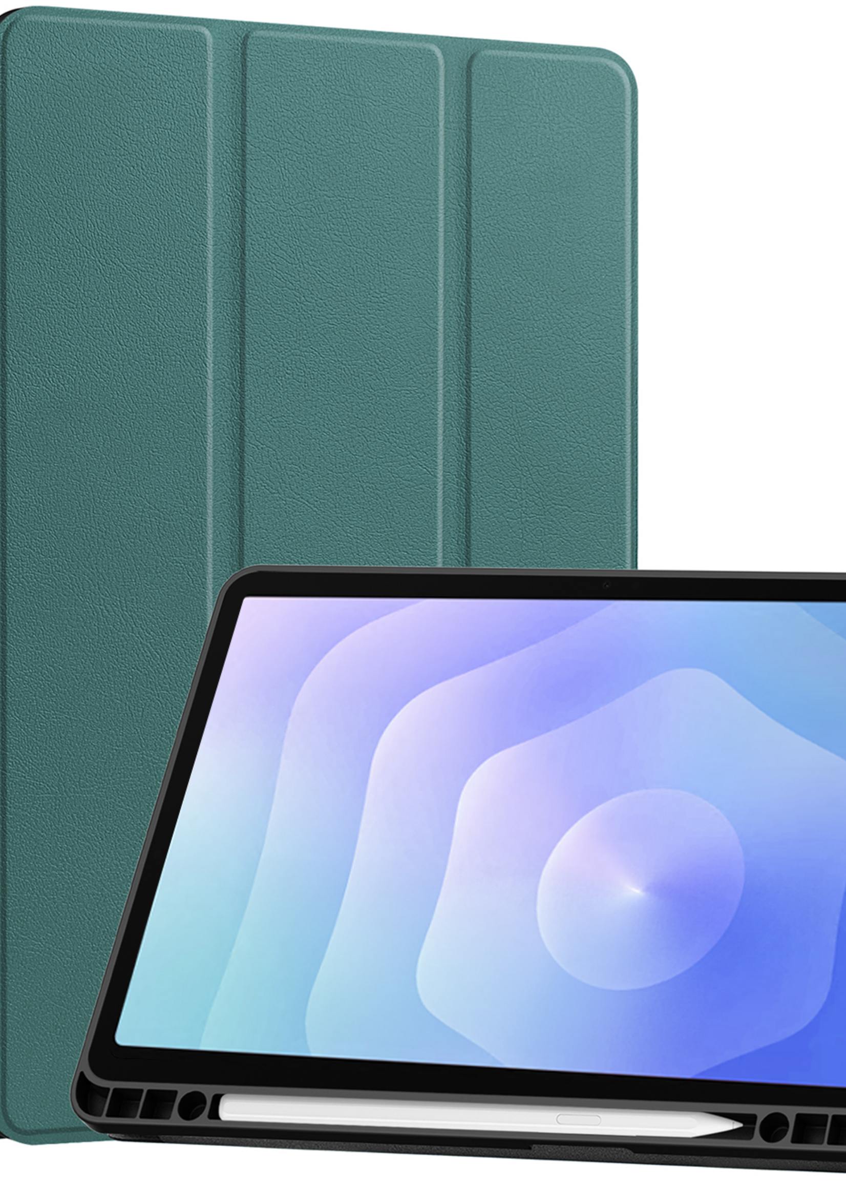 BTH BTH Samsung Galaxy Tab S11 Hoesje Met Uitsparing S Pen - Donkergroen