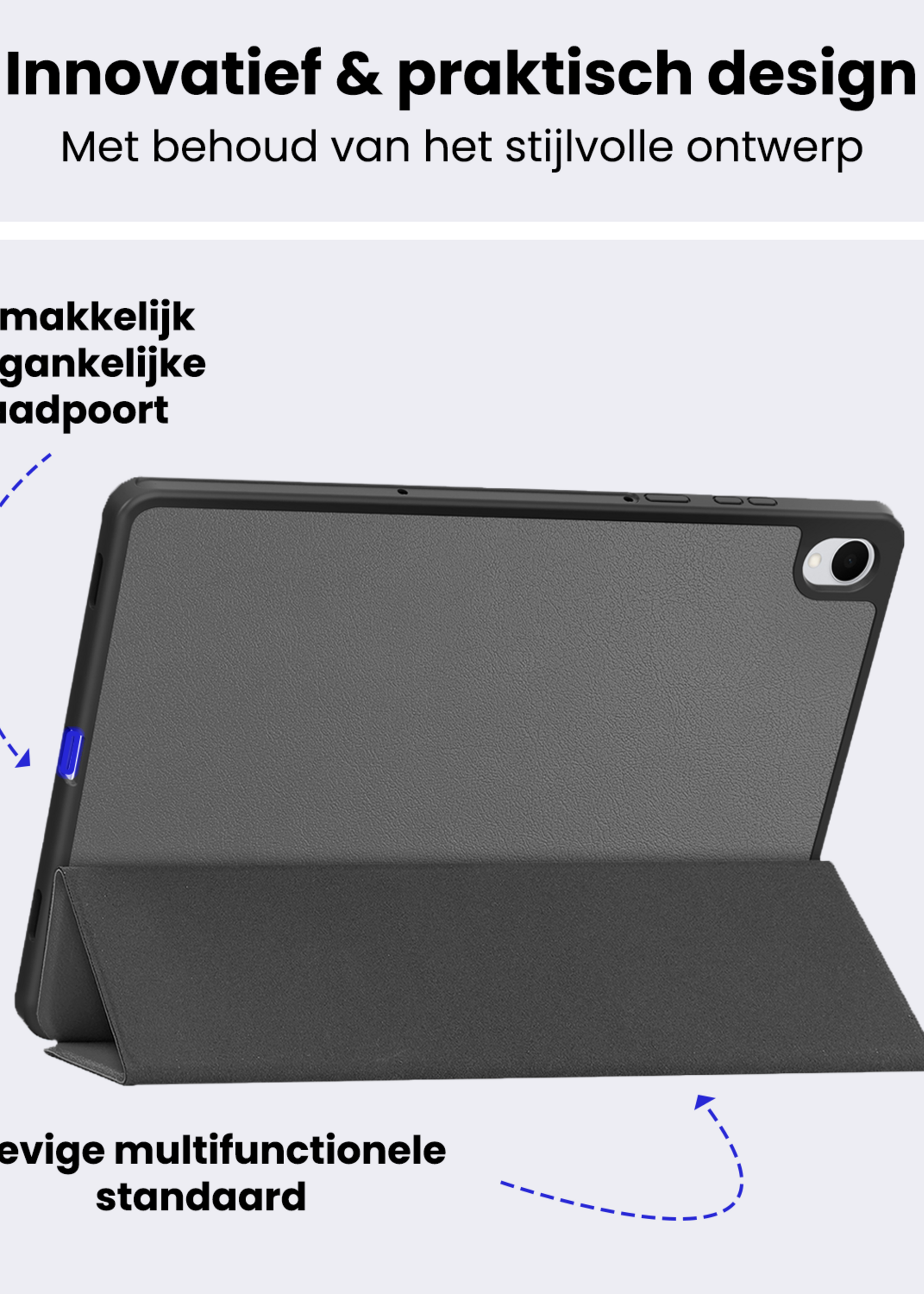 BTH BTH Samsung Galaxy Tab S11 Hoesje Met Uitsparing S Pen - Grijs