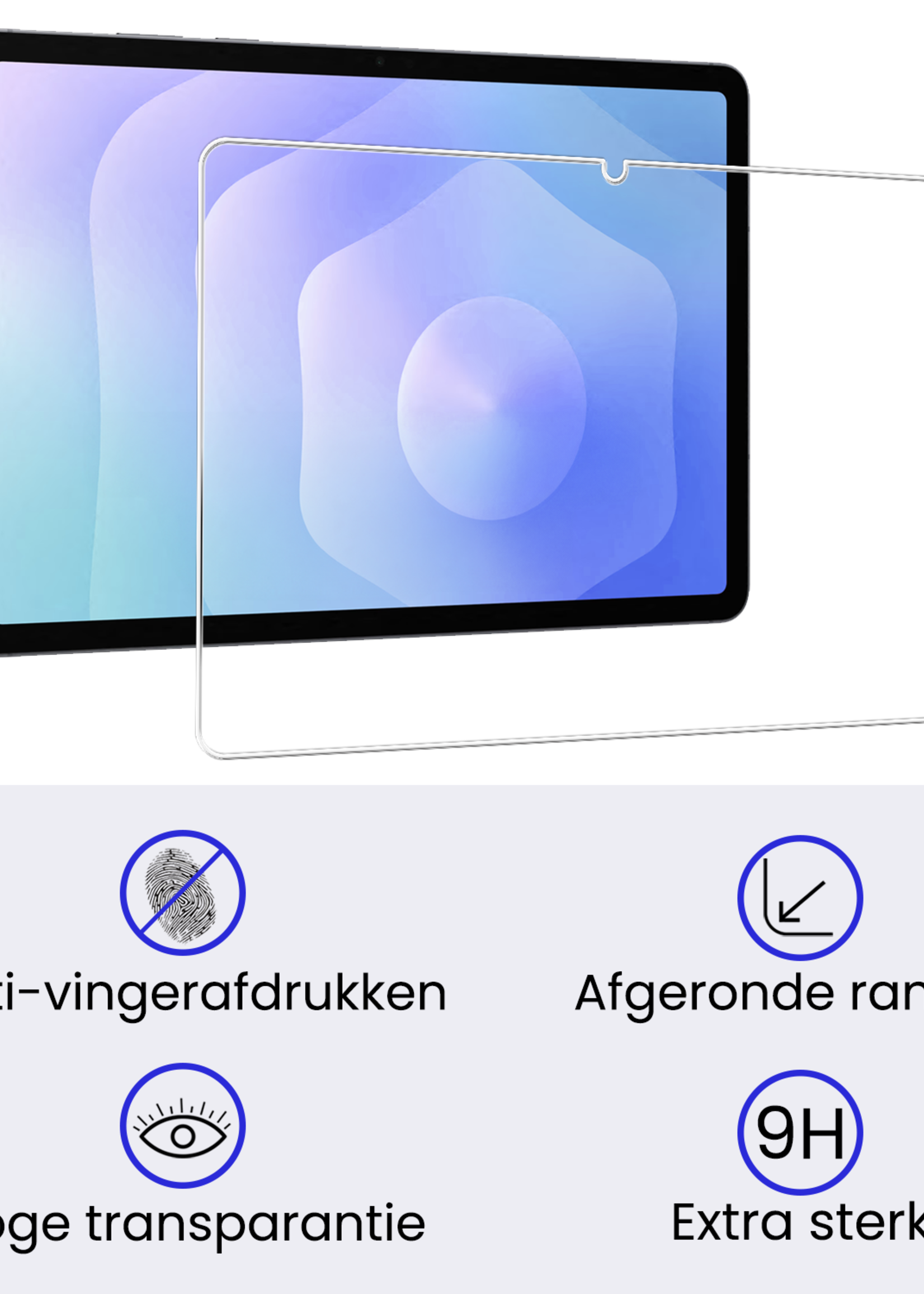 BTH BTH Samsung Galaxy Tab S11 Hoesje Met Uitsparing S Pen Met Screenprotector - Donkergroen