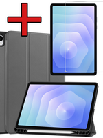BTH BTH Samsung Galaxy Tab S11 Hoesje Met Uitsparing S Pen Met Screenprotector - Grijs