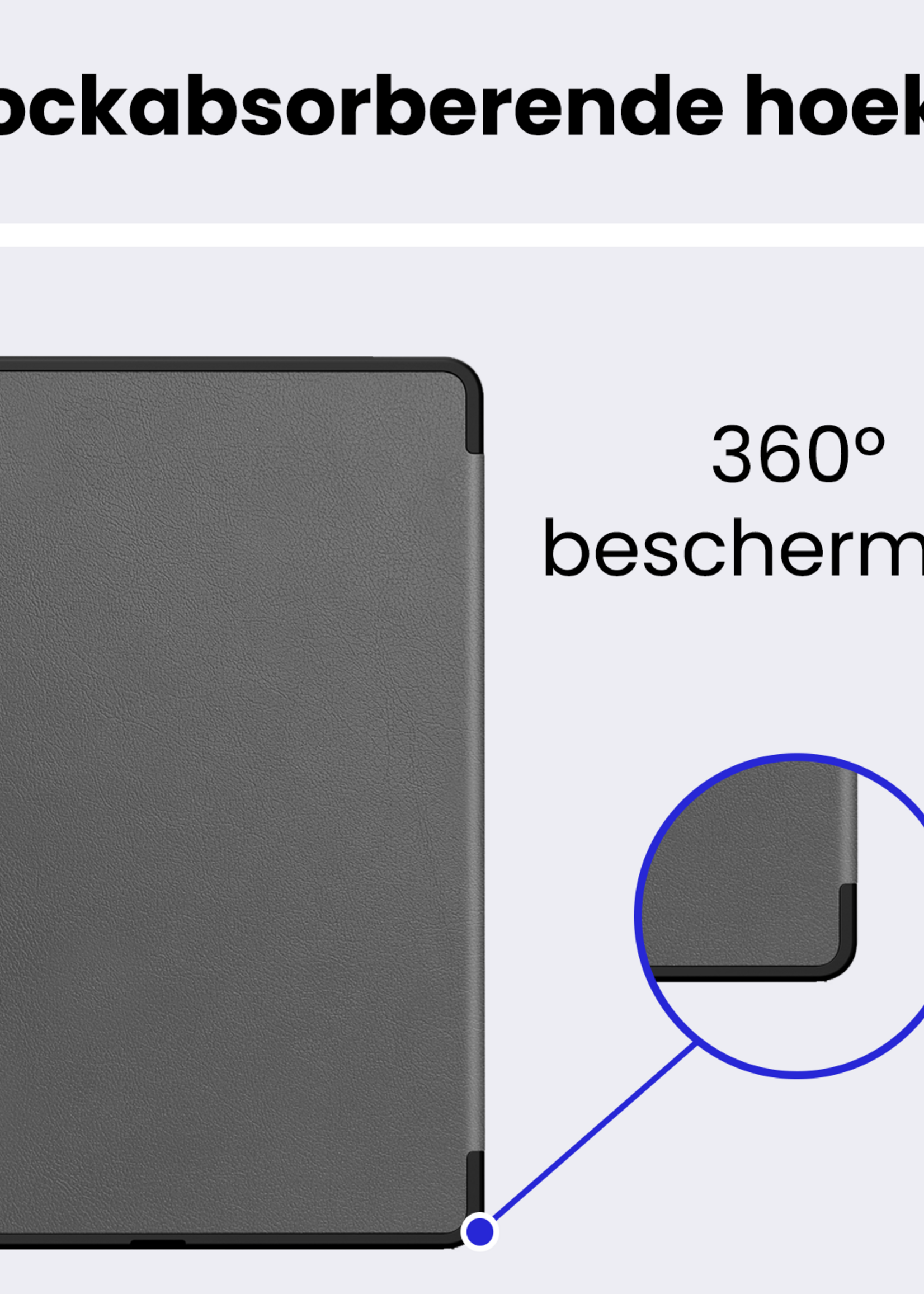 BTH BTH Samsung Galaxy Tab S11 Hoesje Met Uitsparing S Pen Met Screenprotector - Grijs