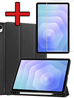 BTH BTH Samsung Galaxy Tab S11 Hoesje Met Uitsparing S Pen Met Screenprotector - Zwart