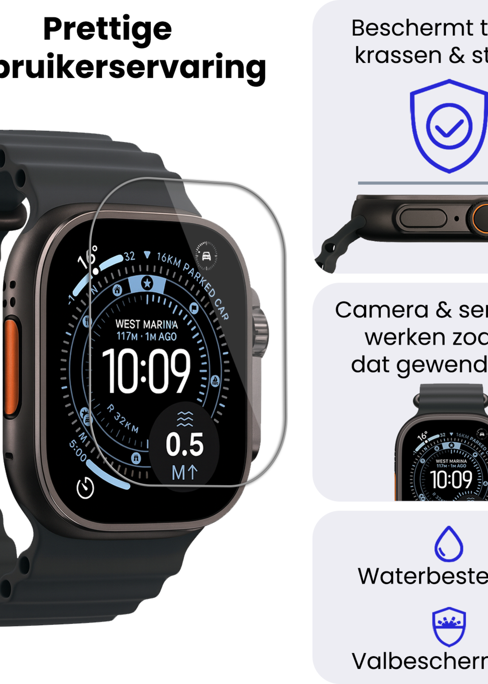 BTH BTH Apple Watch Ultra 3 Screenprotector - 3 PACK