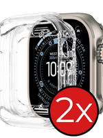 BTH BTH Apple Watch Ultra 3 Hoesje Siliconen Transparant - 49 mm - 2 PACK